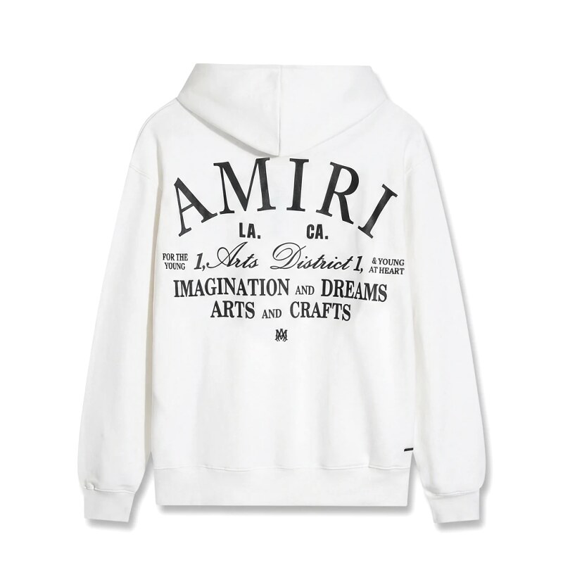 AMIRI Printed Casual Style White Hoodie