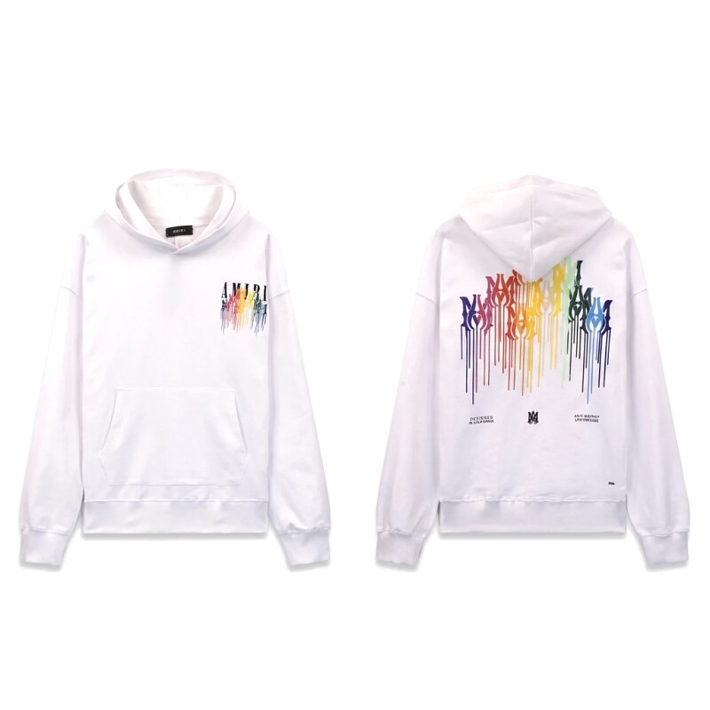 AMIRI Rainbow Wind White Hoodie