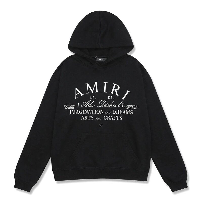 AMIRI retro-style black hoodie