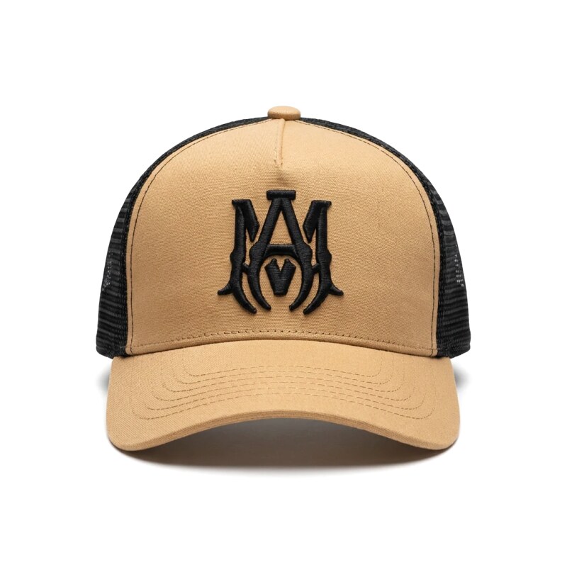 AMIRI Retro Style Brown and Black Patchwork Hat