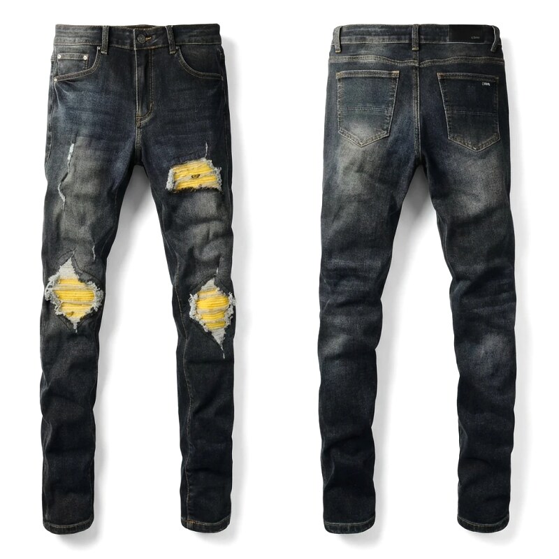 AMIRI Ripped Dark Jeans