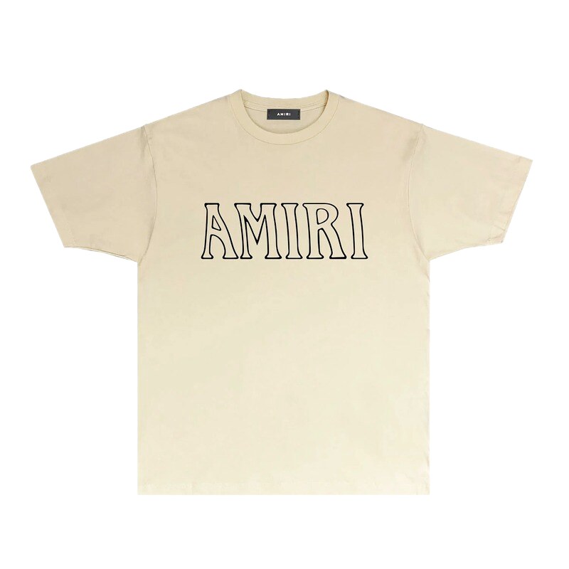AMIRI simple and fashionable beige T-shirt