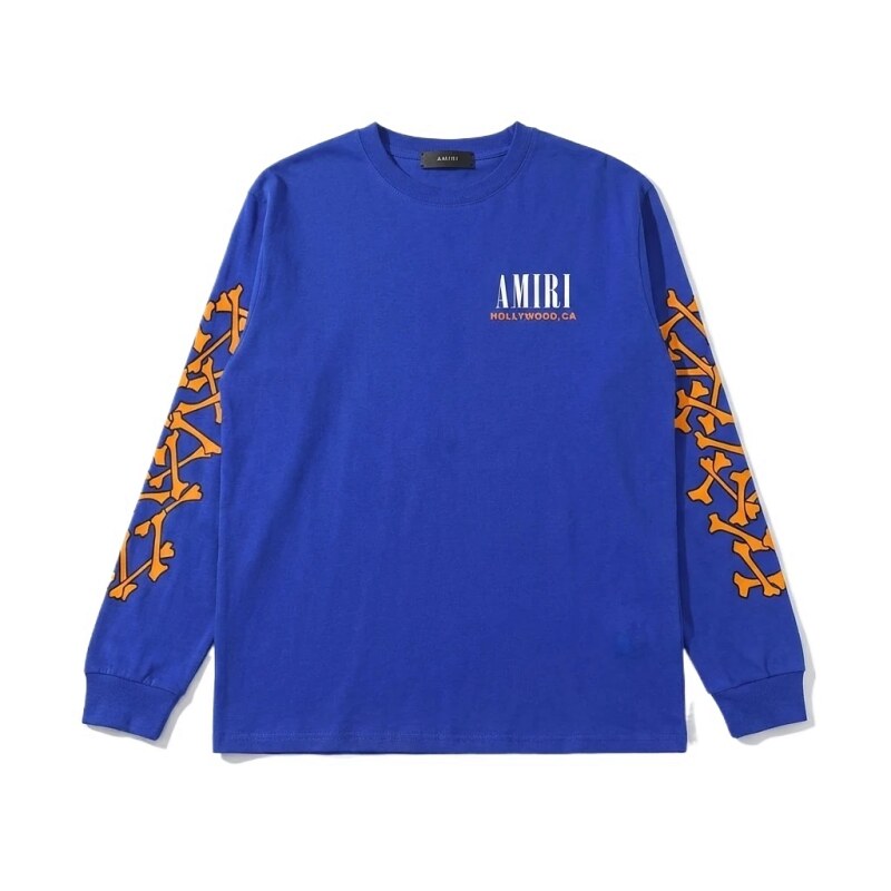 AMIRI Skull Print Style Blue Sweatshirt