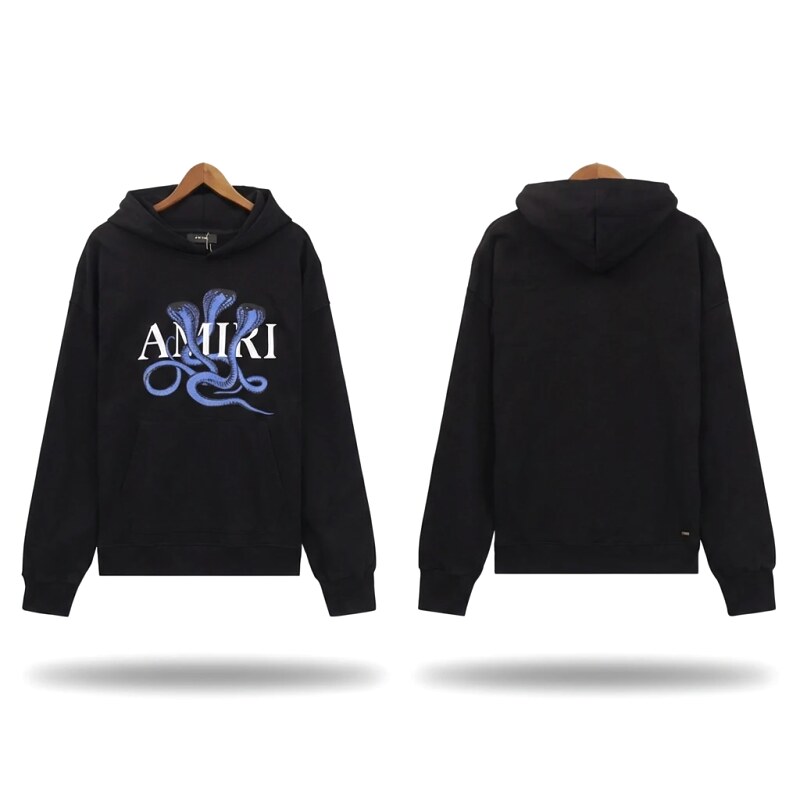 AMIRI Snake Pattern Trendy and Cool Black Sweatshirt