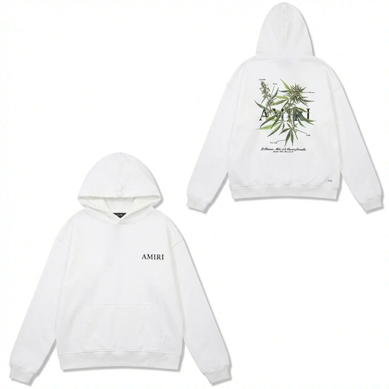 AMIRI White Hoodie with Floral Print Style