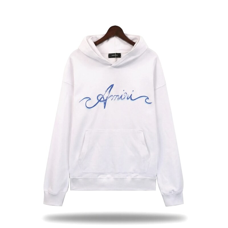 AMIRI white minimalist hoodie