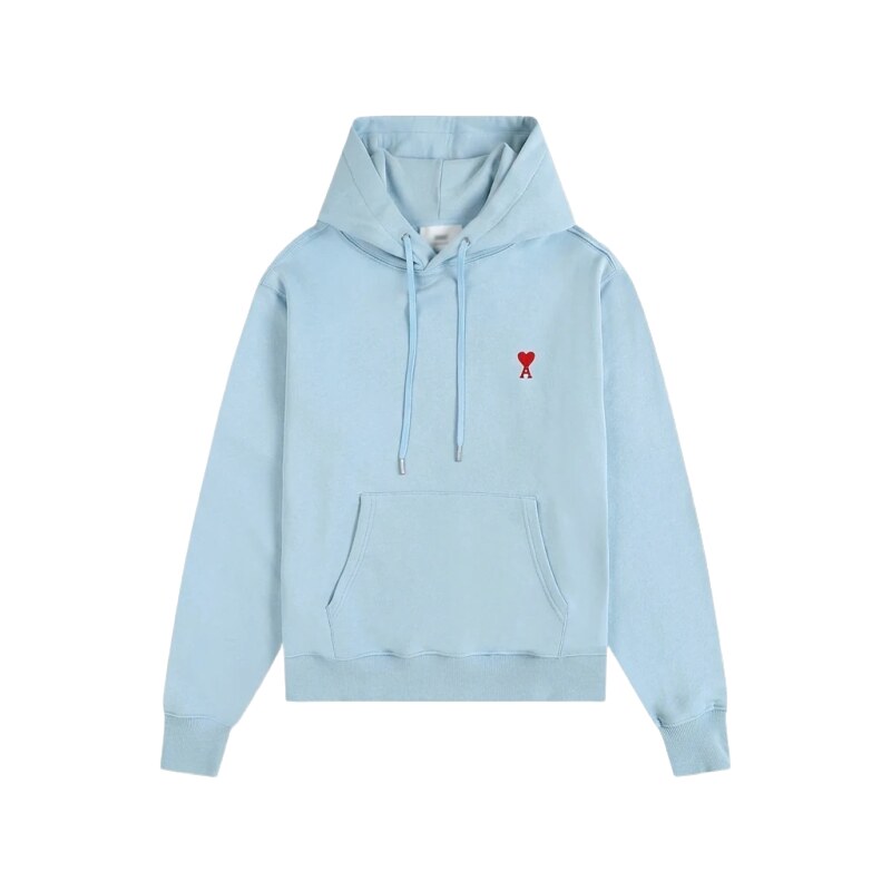 AMI's Light Blue Hoodie with a Simple and Lovely Style
