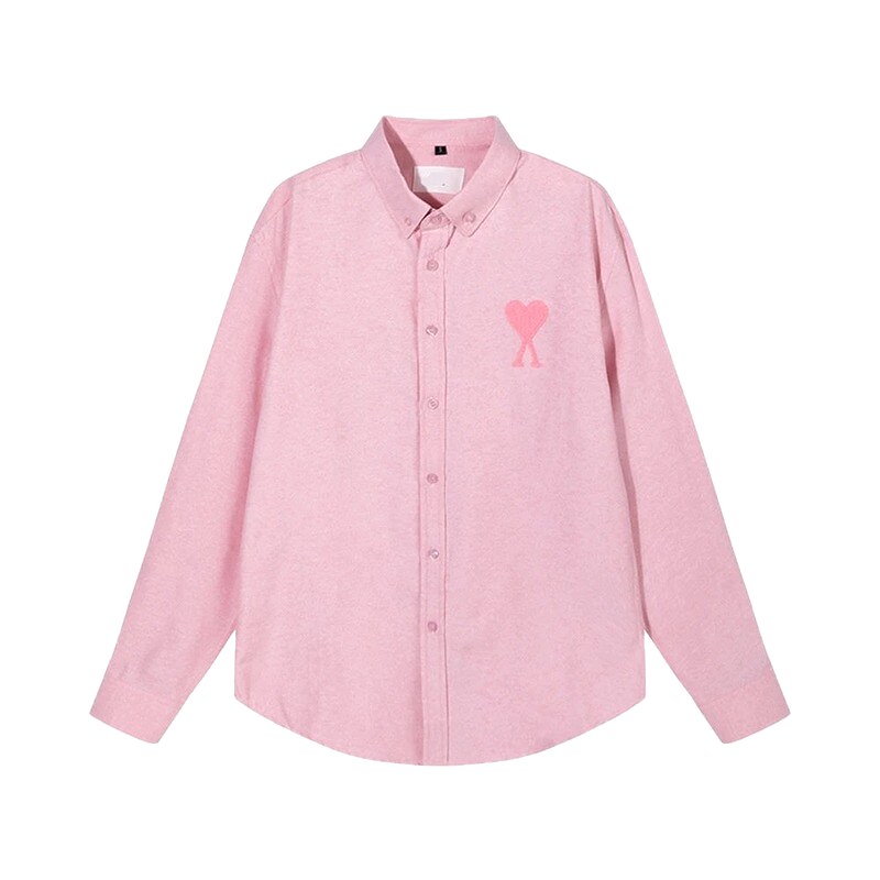 AMI's Love Minimalist Style Pink Shirt