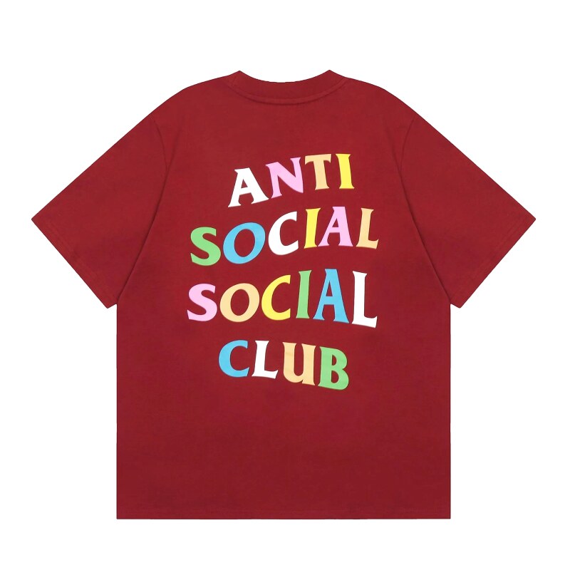 Anti Social Social Club Lightweight Logo T-shirt Black Orange Anti for Trend Styling