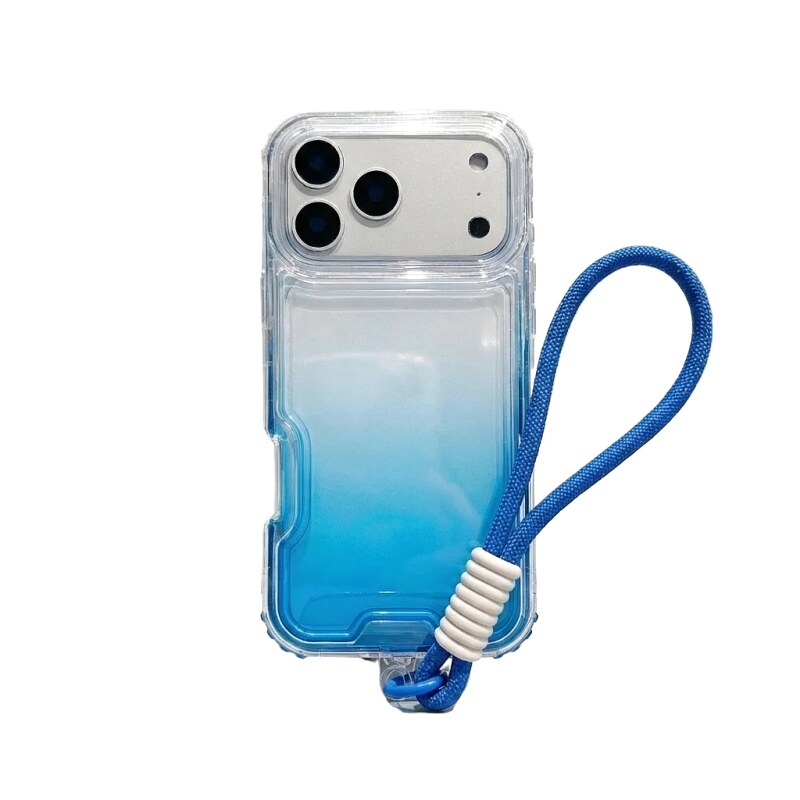 Apple Gradient Trendy Blue Phone Case