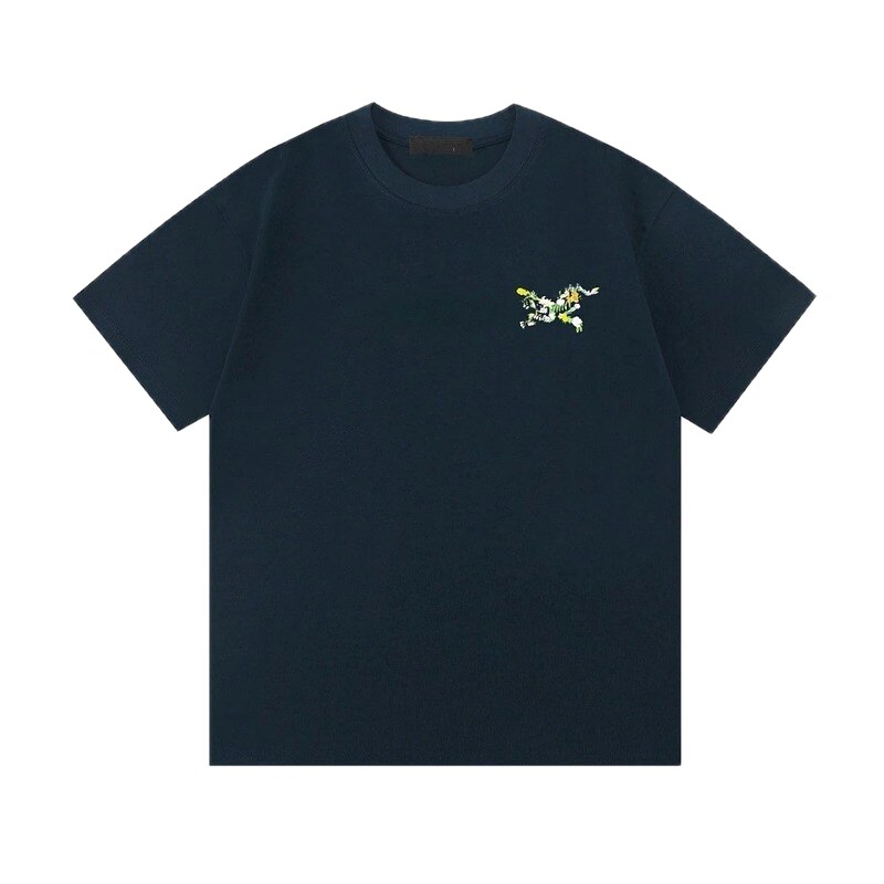 Arc'teryx Floral Embroidered Outdoor Style Navy T-Shirt