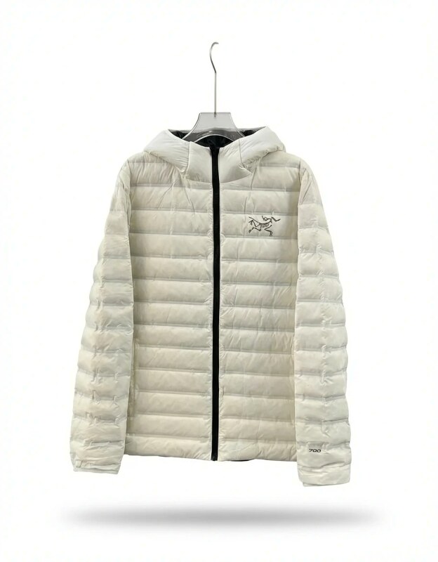 Arc'teryx lightweight white duck down down jacket