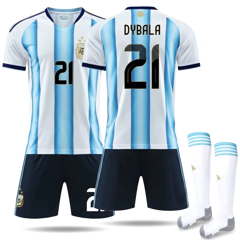 Argentine blue and white striped football jersey