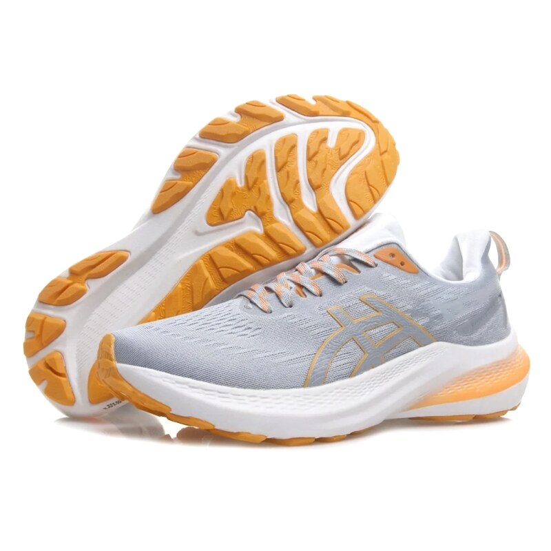 ASICS Lightweight Gray-Orange Athletic Shoes
