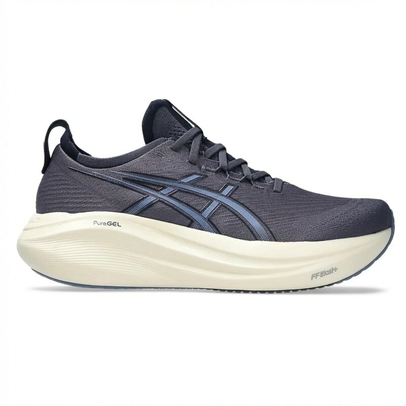 ASICS PureGEL retro-style dark blue running shoes