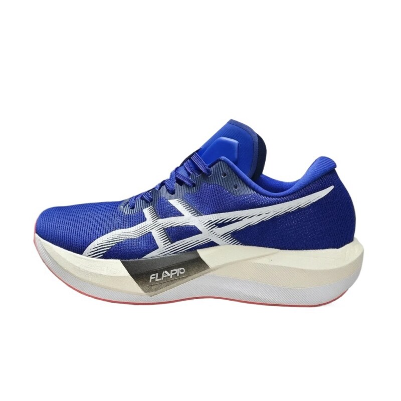 ASICS racing blue and white sports shoes