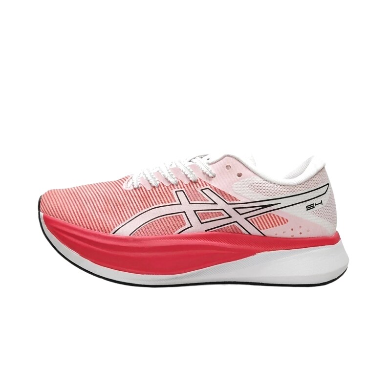 ASICS Racing Style Pink and White Running Shoes
