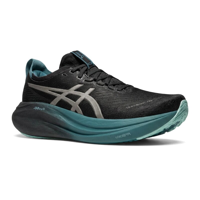 ASICS retro black and grey sports shoes