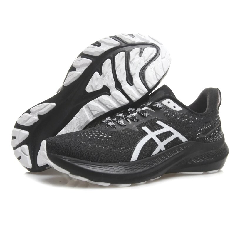 ASICS retro black and white running shoes