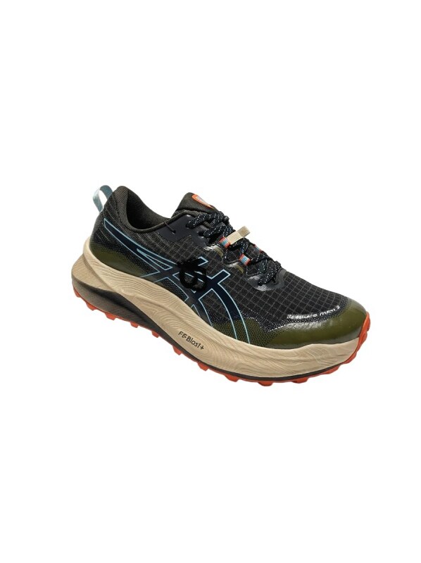 ASICS Trail Running Black and Green Running Shoes