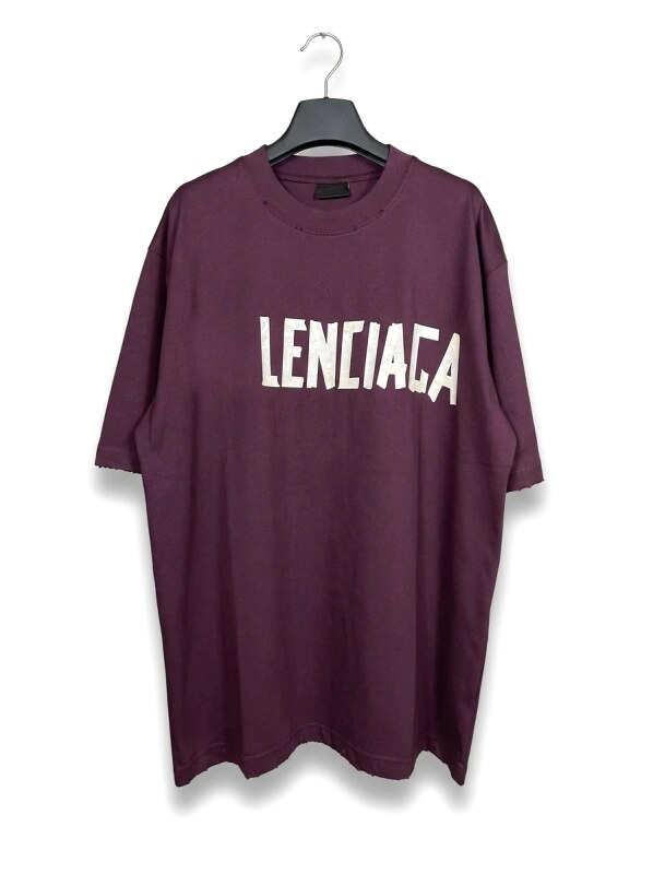 Balenciaga alphabet style purple T-shirt