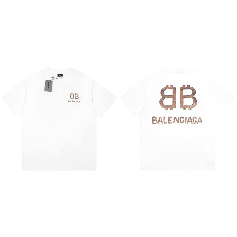 Balenciaga BB Print White T-shirt