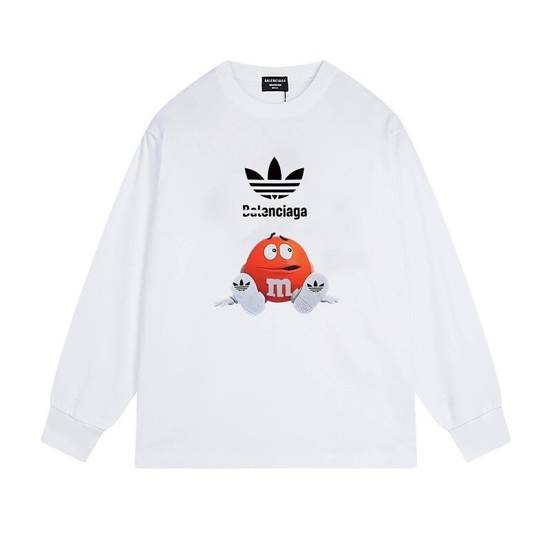Balenciaga Co-branded Cartoon White Sweatshirt