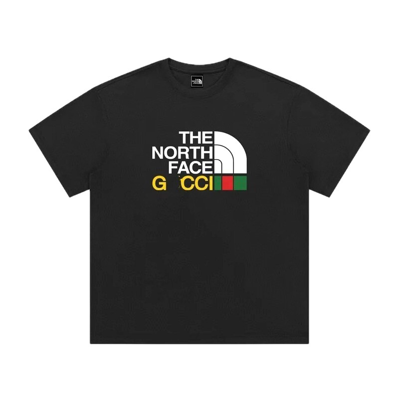 Balenciaga Co-branded Printed Trendy Black T-Shirt