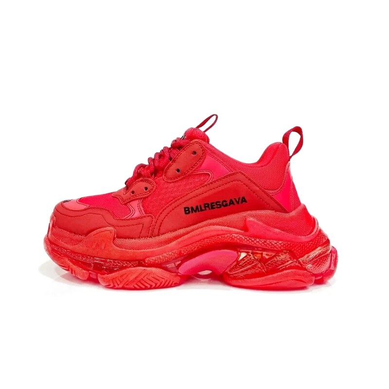 Balenciaga dad-style red shoes