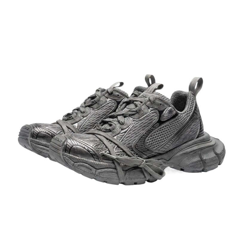 Balenciaga dad-style silver-gray shoes