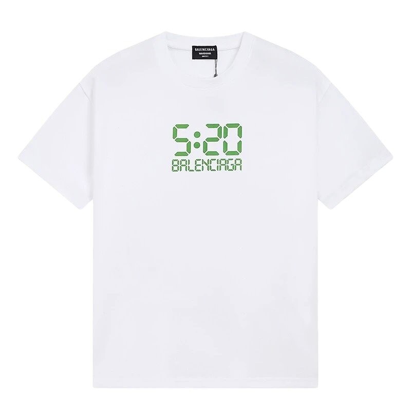 Balenciaga digital-style white T-shirt