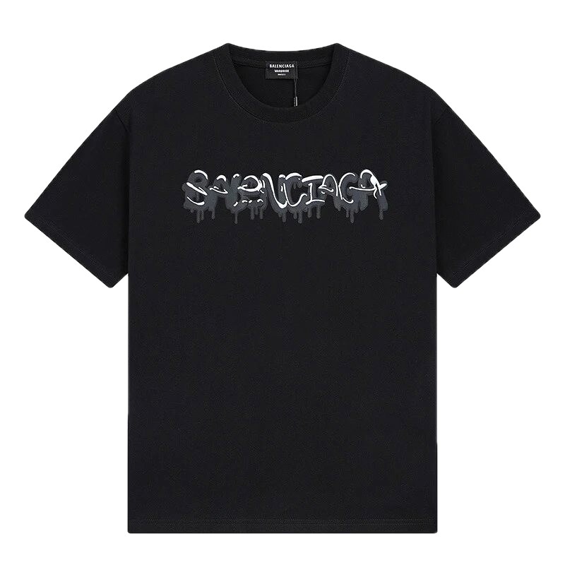 Balenciaga graffiti-style black T-shirt