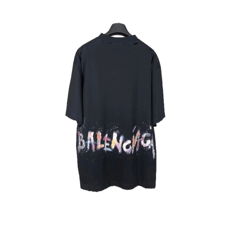 Balenciaga graffiti-style black T-shirt