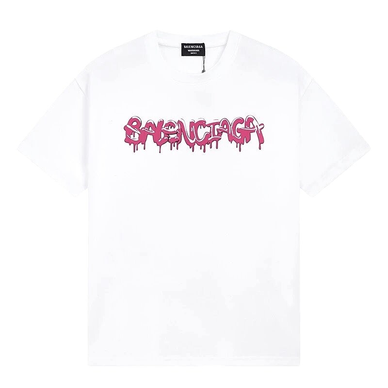 Balenciaga graffiti-style white T-shirt