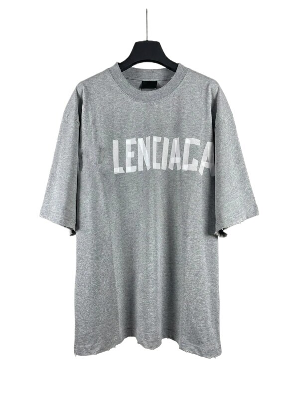 Balenciaga letter-style gray T-shirt