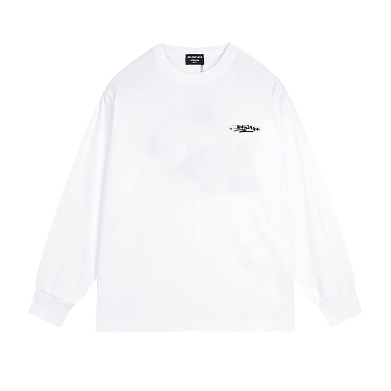 Balenciaga minimalist style white T-shirt