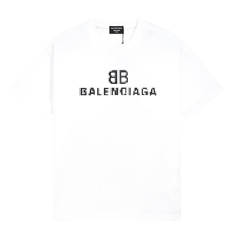 Balenciaga pixel-style white T-shirt