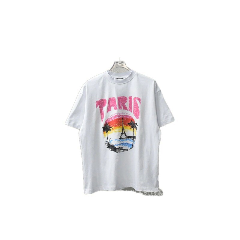 Balenciaga Printed Casual White T-shirt