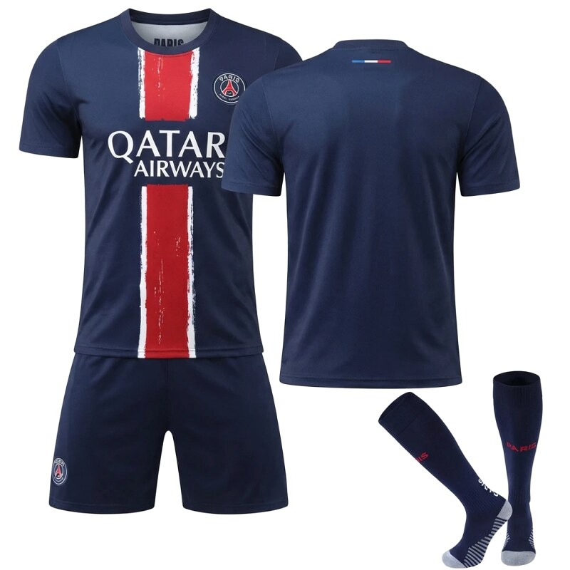 Balenciaga red and blue striped sportswear