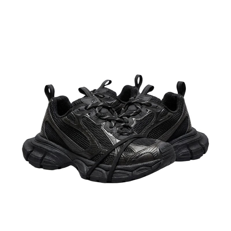 Balenciaga retro black and grey sports shoes