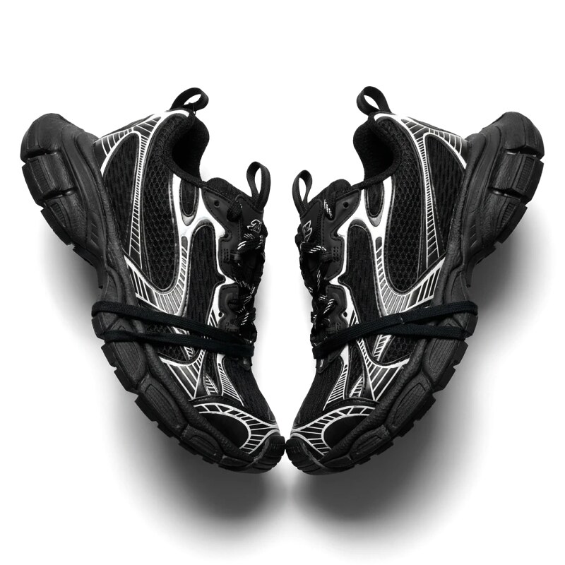 Balenciaga retro black and grey sports shoes