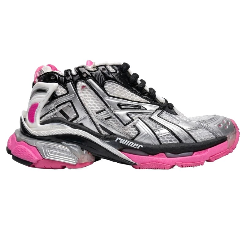 Balenciaga retro silver powder sneakers