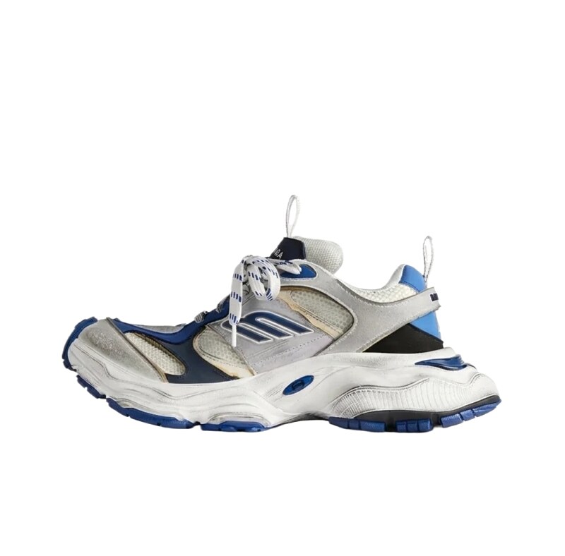 Balenciaga retro-style blue-gray sneakers