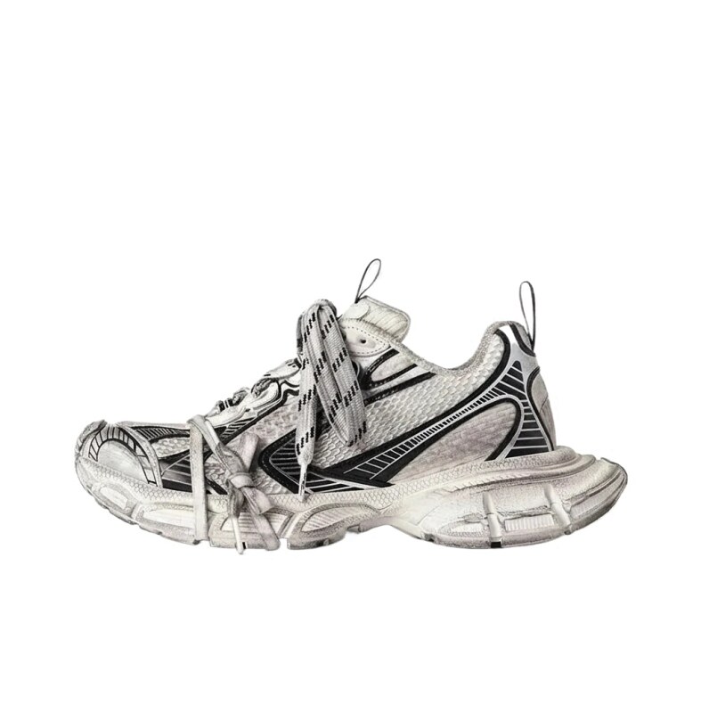 Balenciaga retro-style grey sports shoes