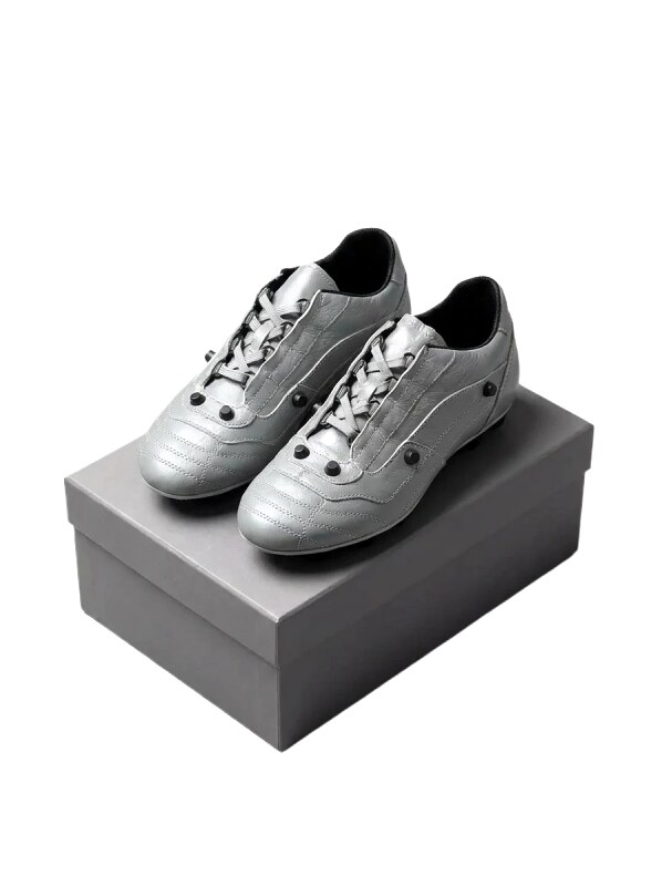 Balenciaga retro-style silver-gray shoes