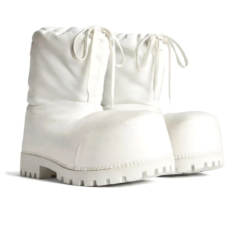 Balenciaga retro-style white boots