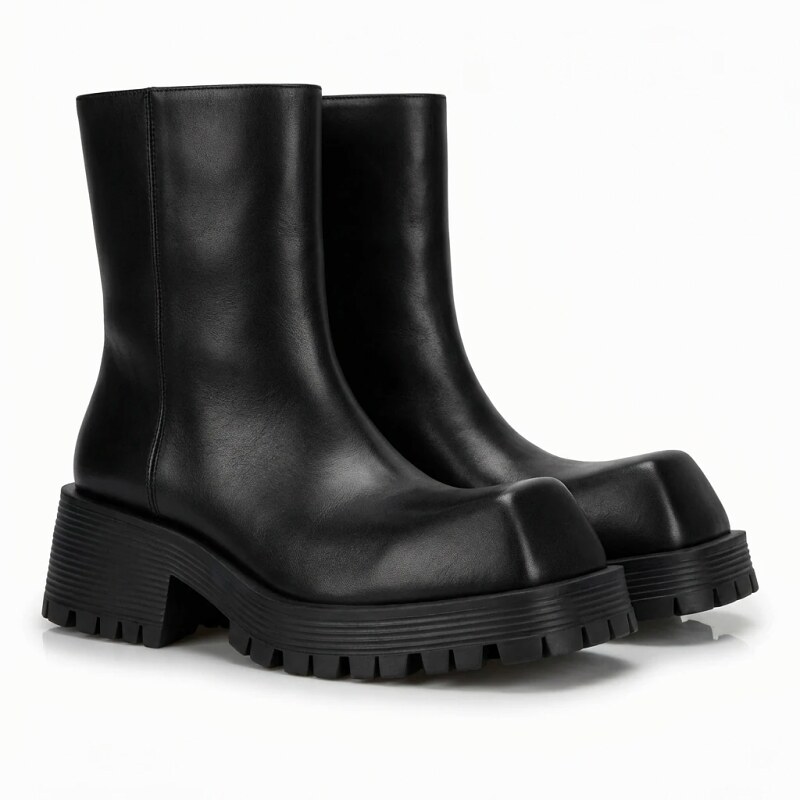 Balenciaga rubber black short boots