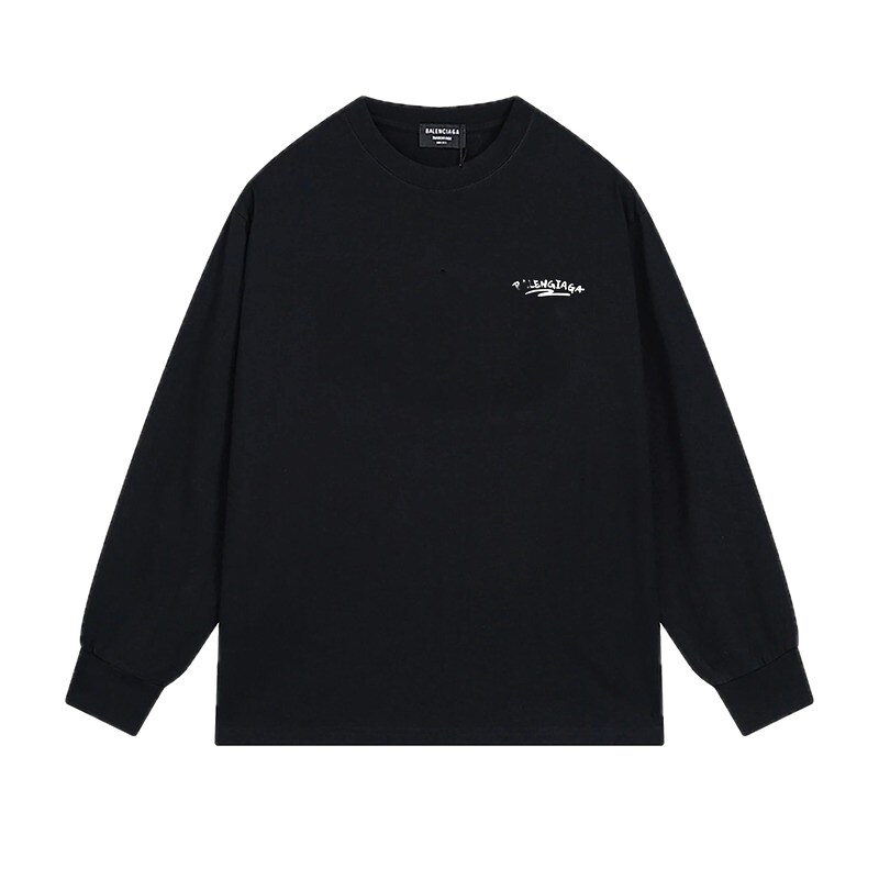 Balenciaga simple style black long-sleeved shirt