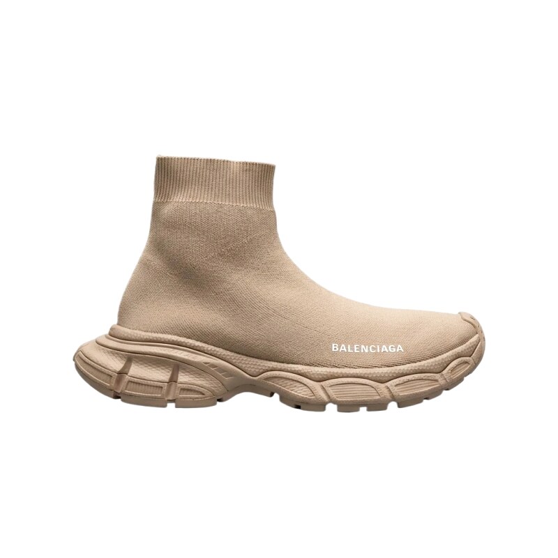 Balenciaga sock boots casual style khaki color