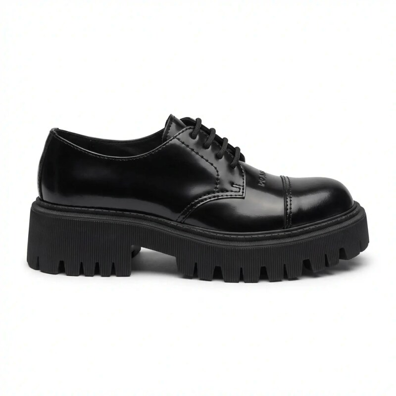 Balenciaga thick-soled British-style leather shoes